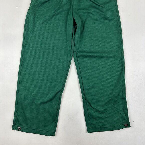 Eastbay SportSource Green Elastic Waist Track Pants Snap Leg Crop Sz YL Youth L - Picture 4 of 10